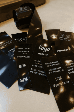 BLACK SATIN LABEL